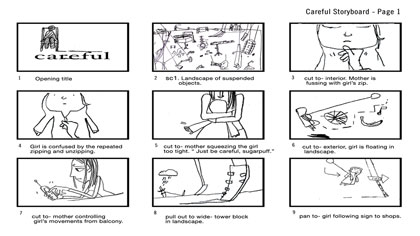Storyboard sample, first sheet