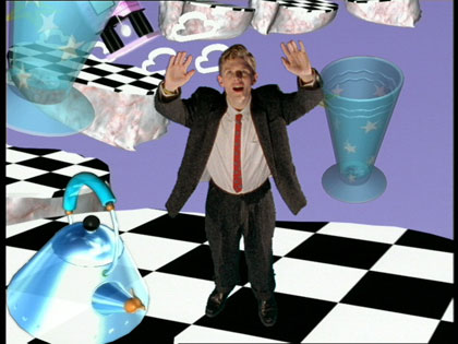 film still: Greed is Good.

