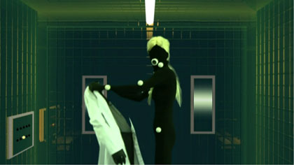 film still: Elevator Descending into Absence

